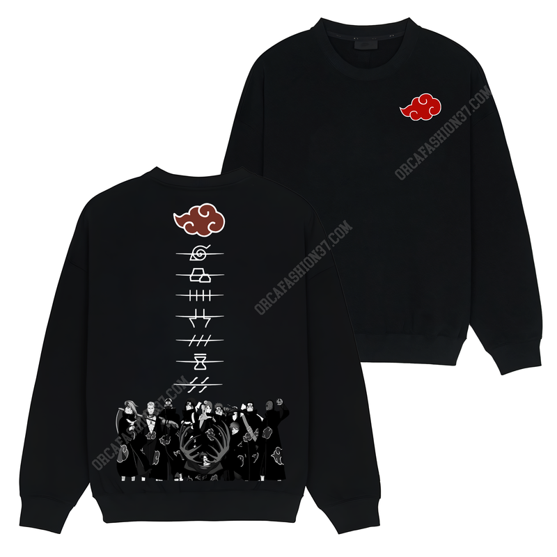 Akatsuki Full Logo Village T-Shirt Sweatshirt Hoodie - Naruto Shippuden #26