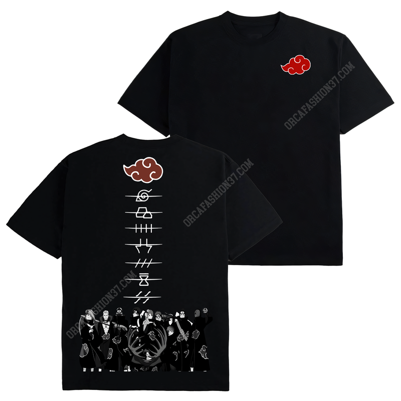 Akatsuki Full Logo Village T-Shirt Sweatshirt Hoodie - Naruto Shippuden #26