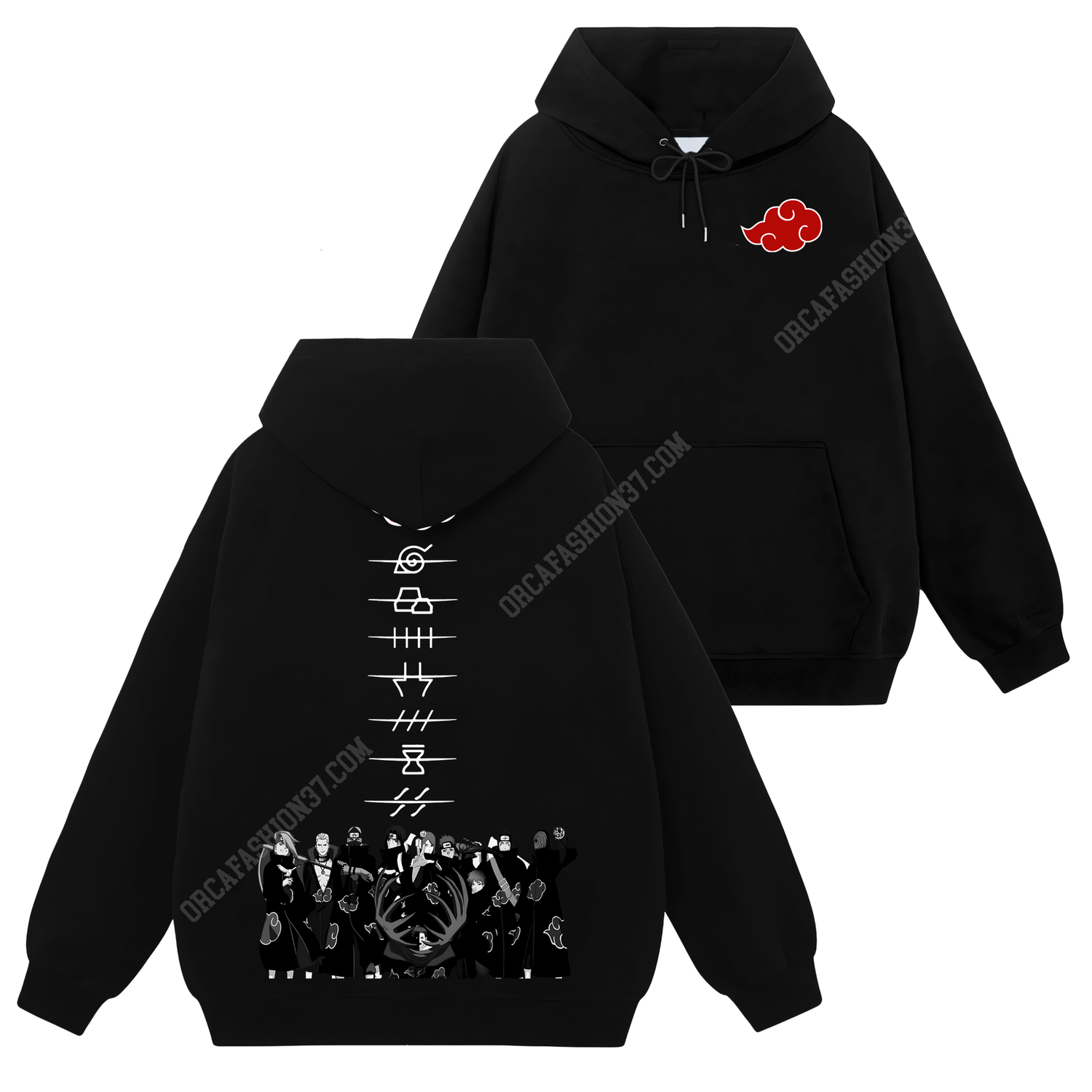 Akatsuki Full Logo Village T-Shirt Sweatshirt Hoodie - Naruto Shippuden #26