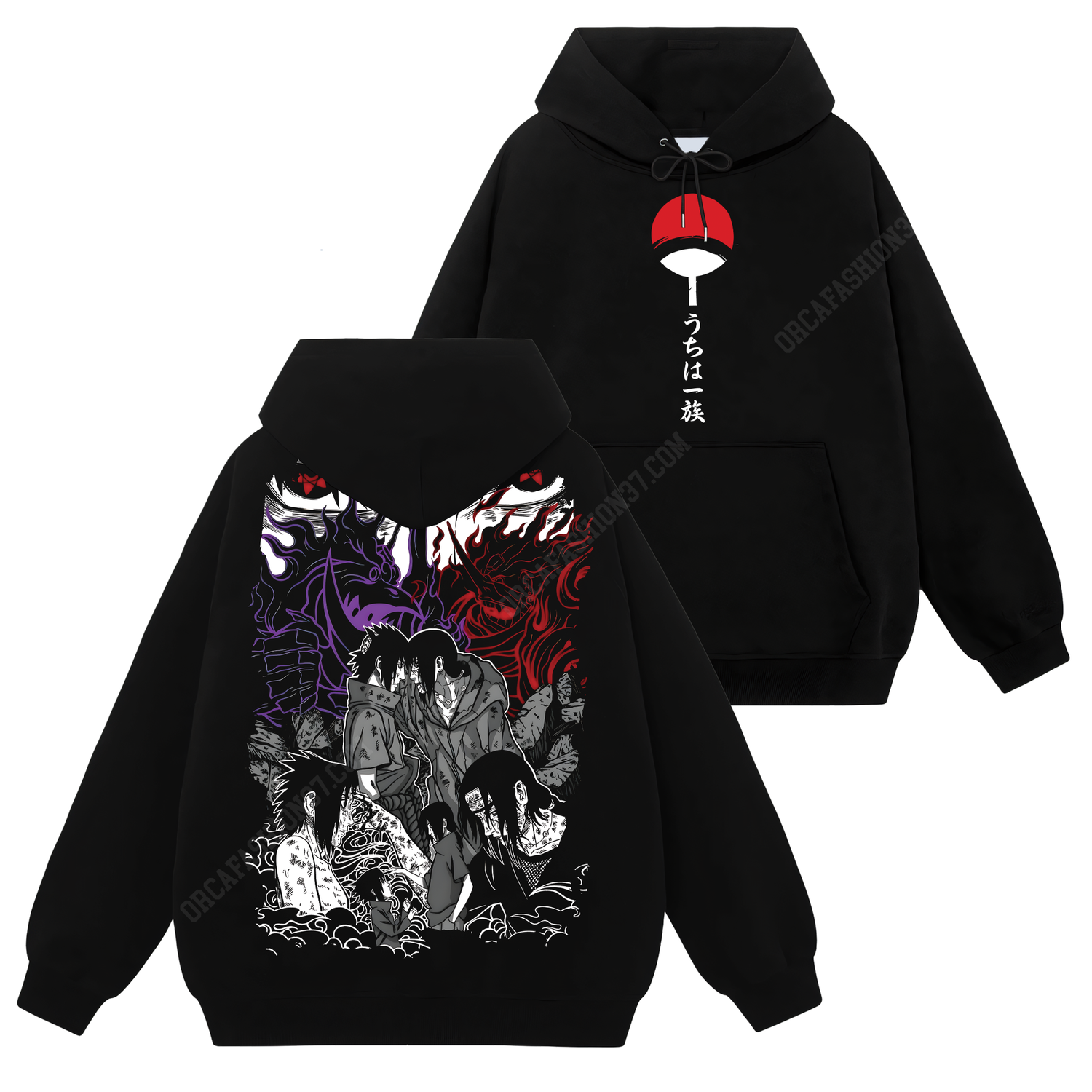 Itachi x Sasuke Uchiha Akatsuki T-Shirt Sweatshirt Hoodie - Naruto Shippuden #265
