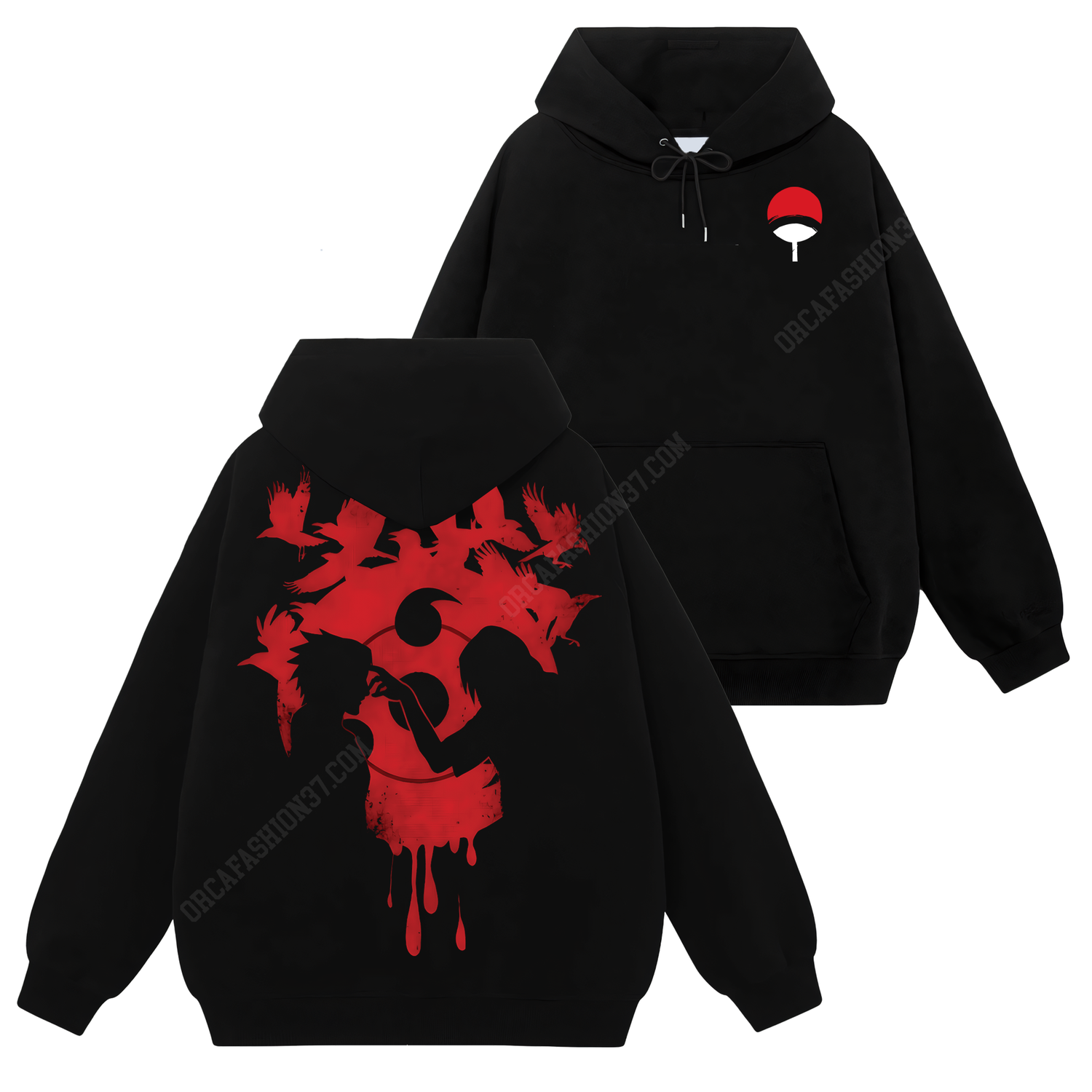 Itachi Uchiha Akatsuki x Sasuke Uchiha T-Shirt Sweatshirt Hoodie - Naruto Shippuden #275