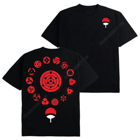 Uchiha All Eyes Sharingan Rinnegan T-Shirt Sweatshirt Hoodie - Naruto Shippuden #294